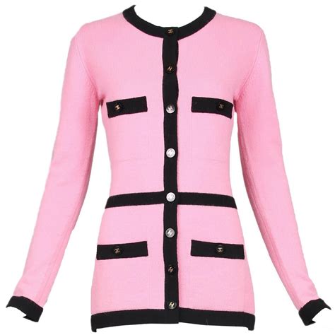 chanel long pink cardigan|Chanel cardigan price.